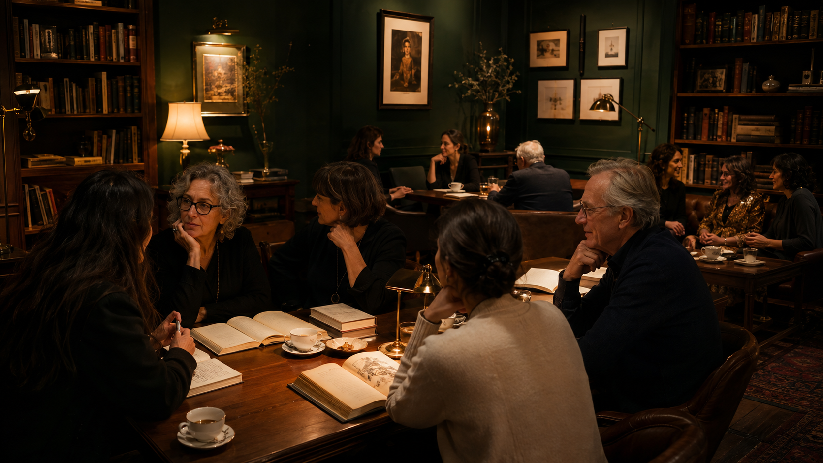 Personas reunidas en un espacio cultural